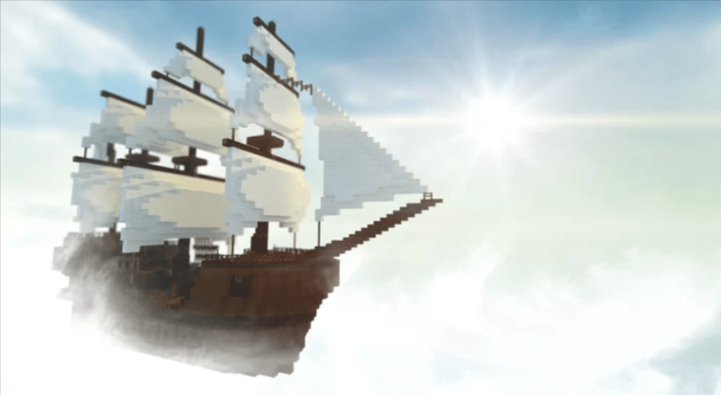 Floating Ship in Minecraft